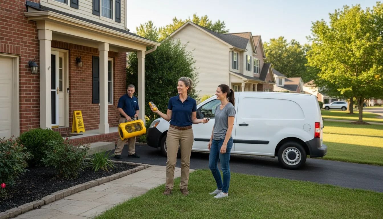 Residential water damage restoration in Bovard, PA